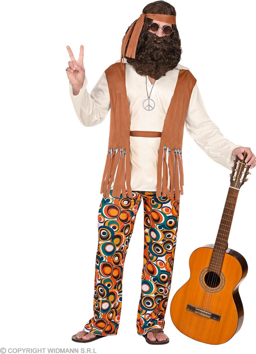 Hippie Kostuum | Imagine All The Hippies Lenny | Man | Large | Carnaval kostuum | Verkleedkleding